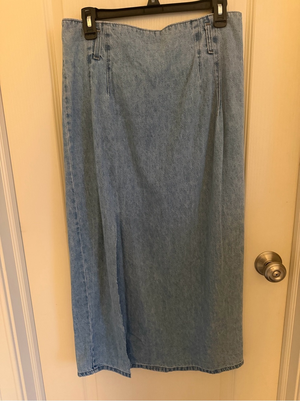 Vintage Vivaldi Jeanswear Darted Front Slit Denim Skirt